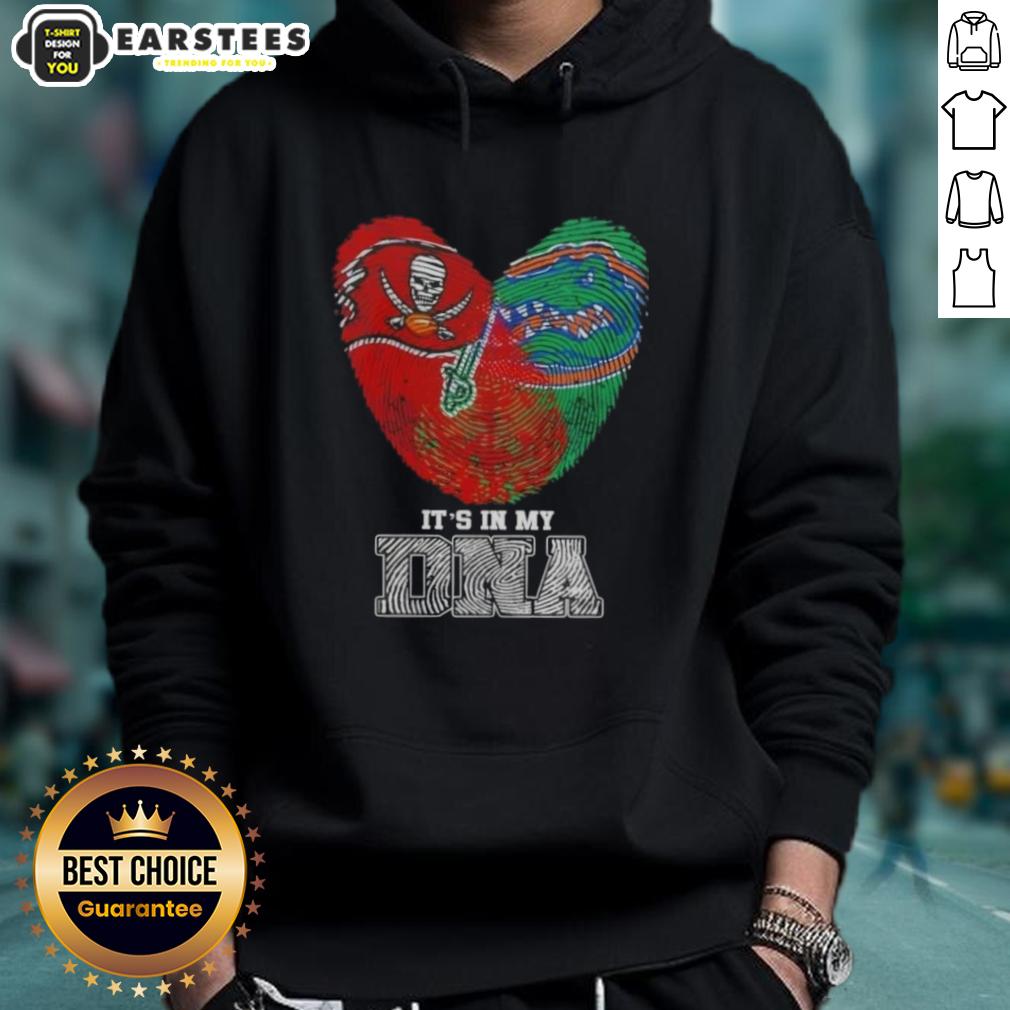 Awesome Fingerprints Tampa Bay Buccaneers X Florida Gators It's In My Dna T-Shirt - Image 2
