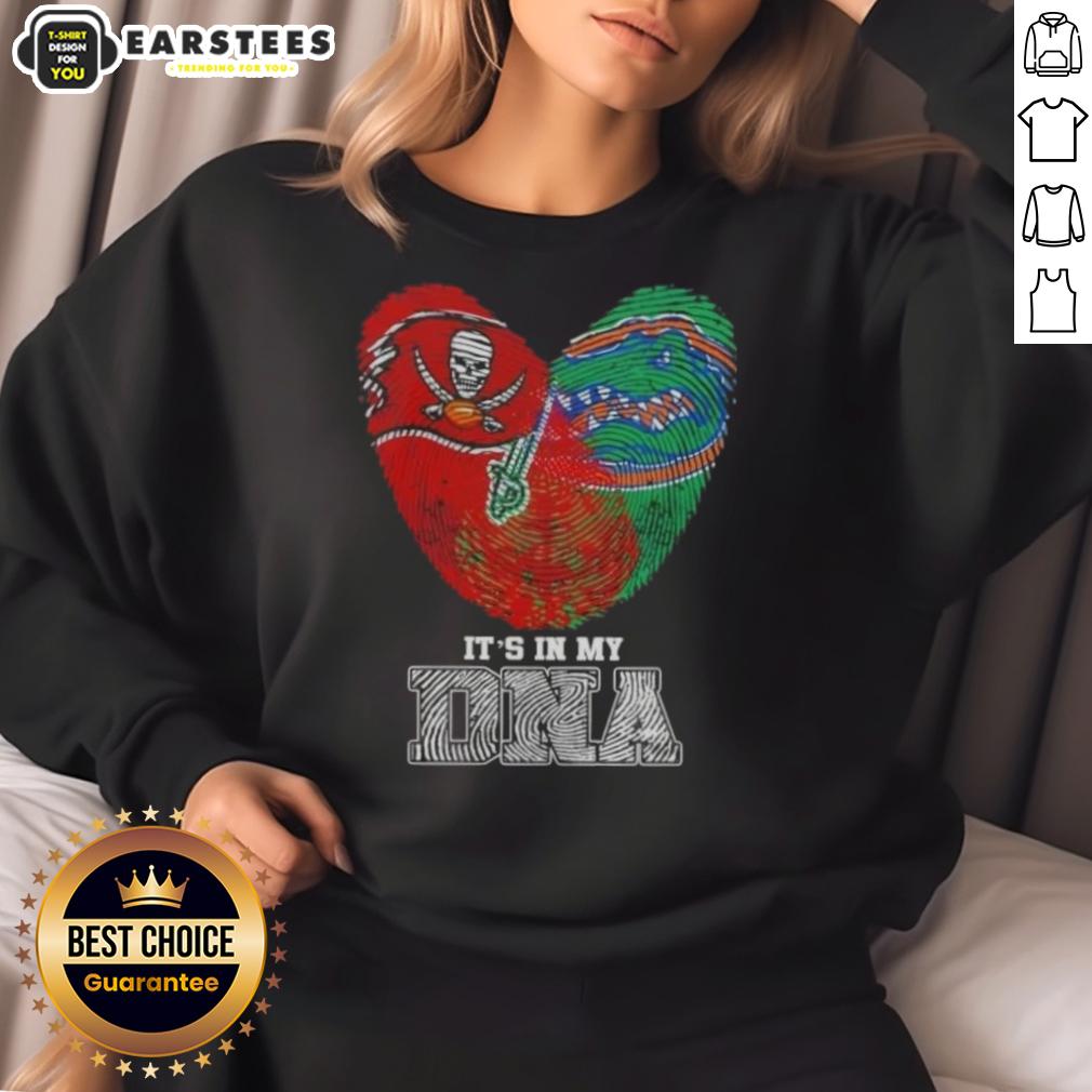 Awesome Fingerprints Tampa Bay Buccaneers X Florida Gators It's In My Dna T-Shirt - Image 5