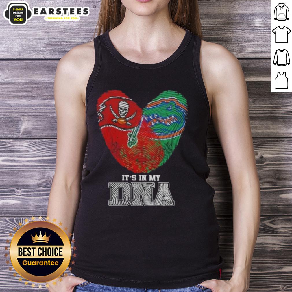 Awesome Fingerprints Tampa Bay Buccaneers X Florida Gators It's In My Dna T-Shirt - Image 4