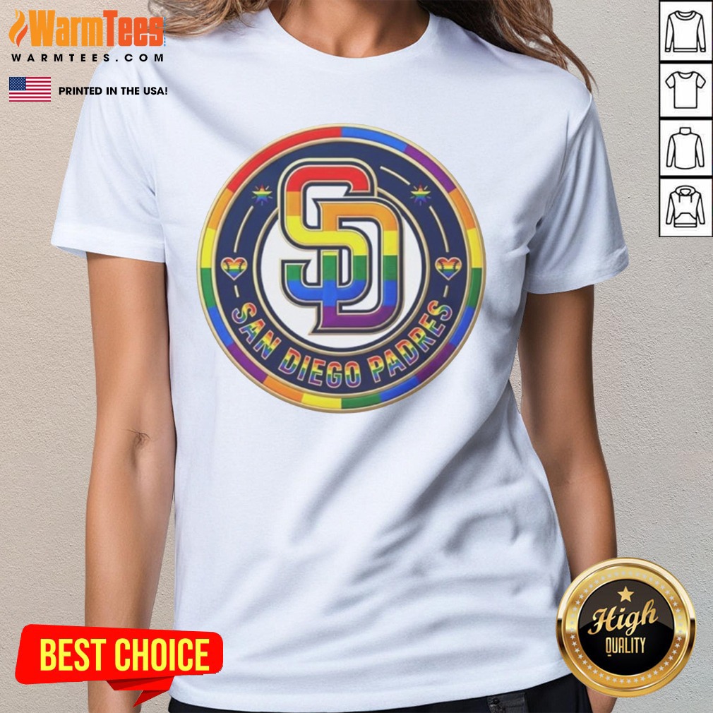 Awesome San Diego Padres Pride MLB Logo Shirt - Image 3