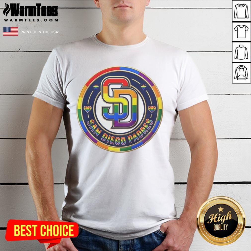 Awesome San Diego Padres Pride MLB Logo Shirt