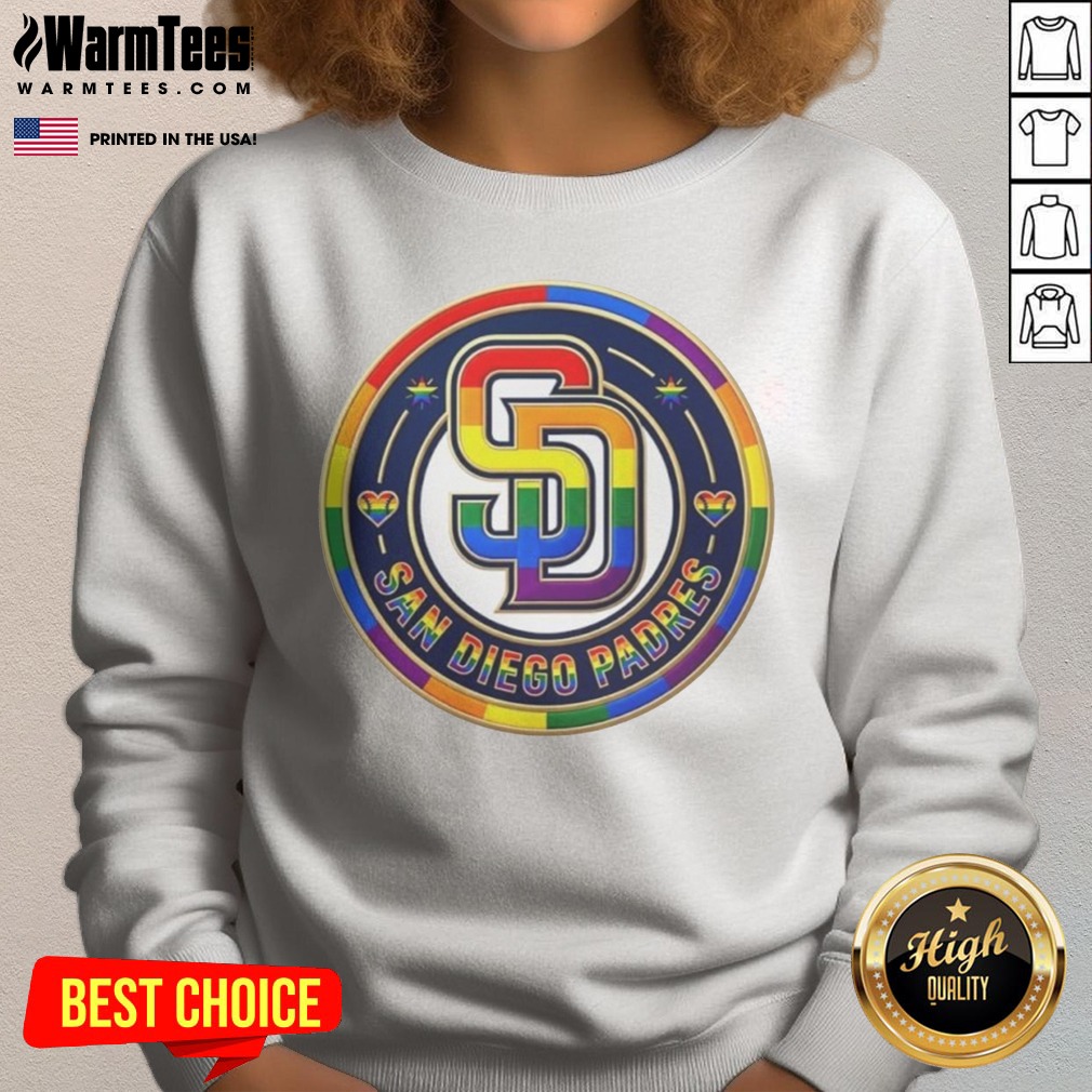 Awesome San Diego Padres Pride MLB Logo Shirt - Image 4