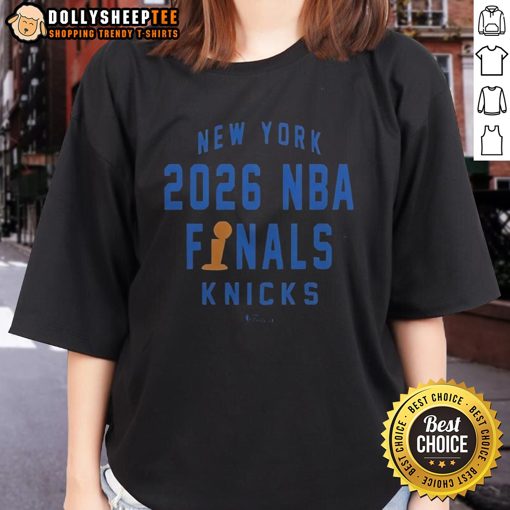 Hot New York Knicks 2026 NBA Finals Trophy Shirt - Image 3