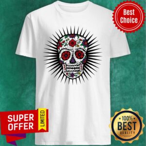 Two Color Day Of The Dead Dia De Los Muertos Sugar Skull Shirt
