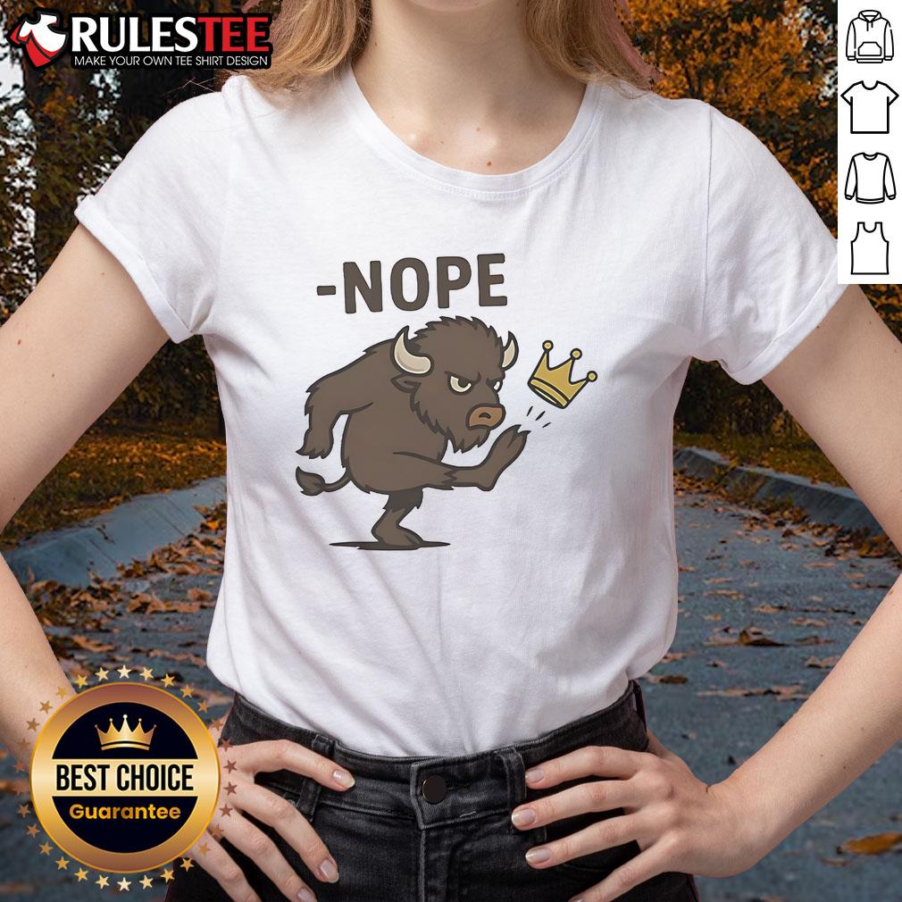 Awesome No Kings Buffalo T-Shirt - Image 3