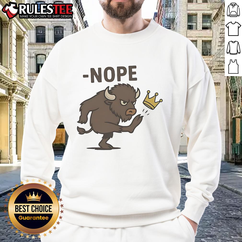 Awesome No Kings Buffalo T-Shirt - Image 5