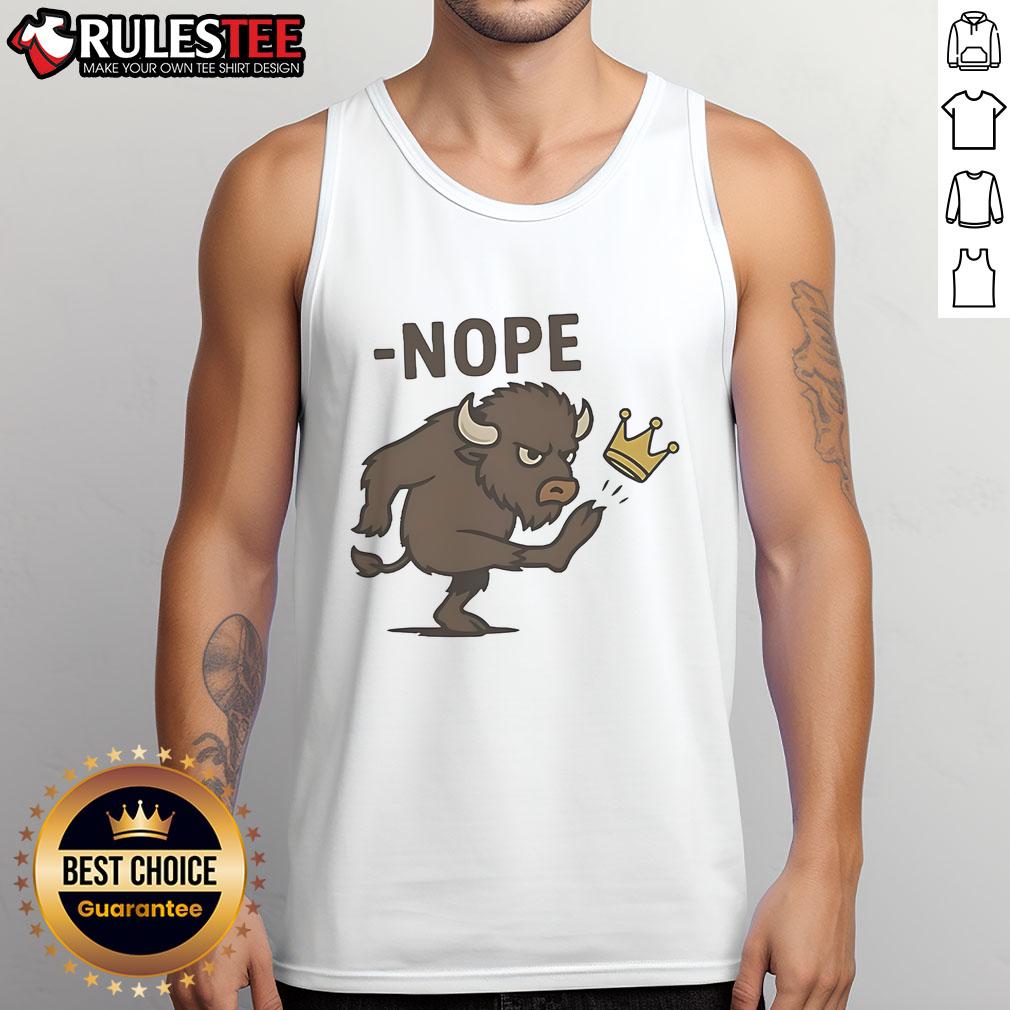 Awesome No Kings Buffalo T-Shirt - Image 4