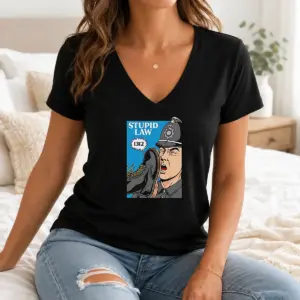 Alternative view of Top Police Stupid Law Shirt