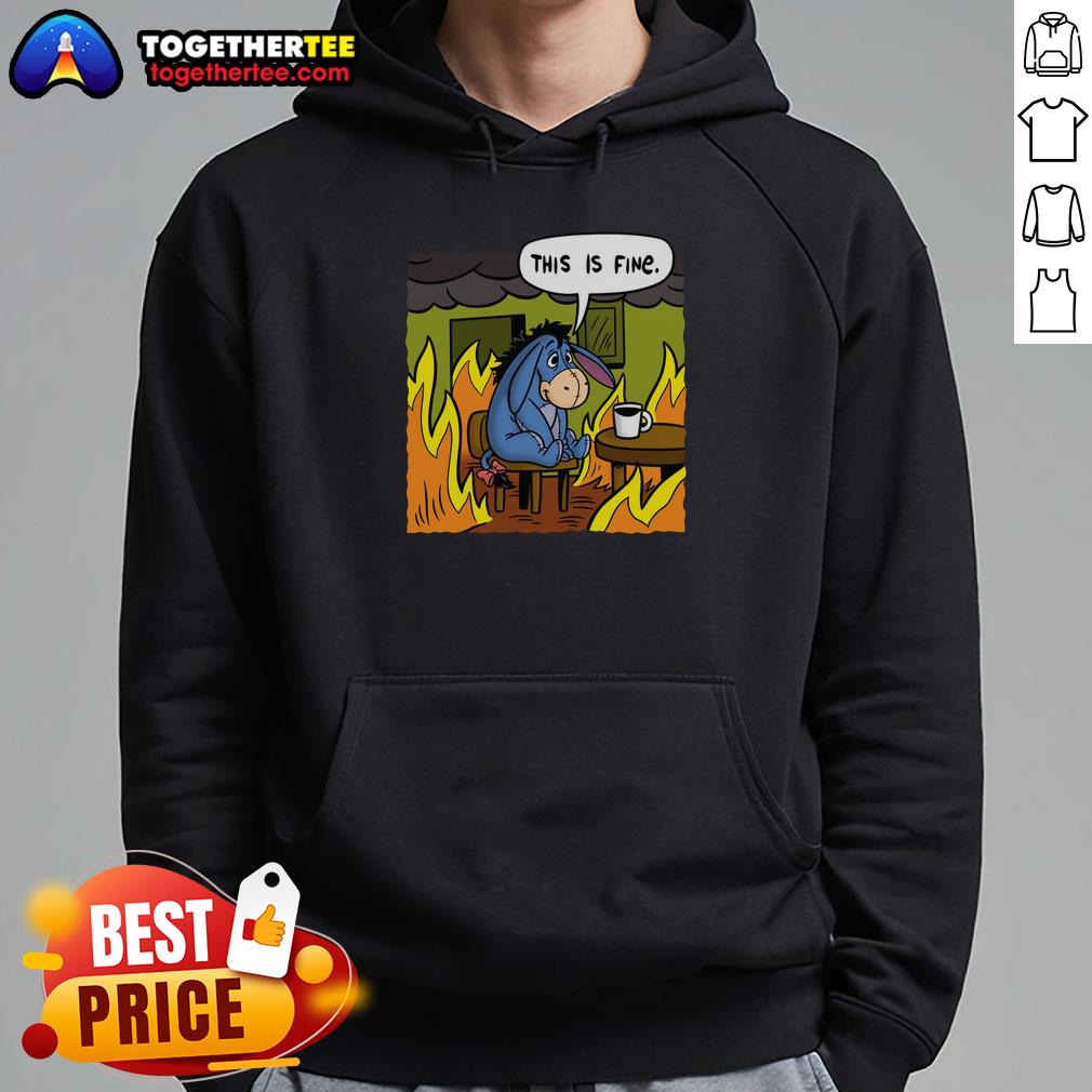 Good Stuffed Donkey This Is Fine Meme T-Shirt - Image 2