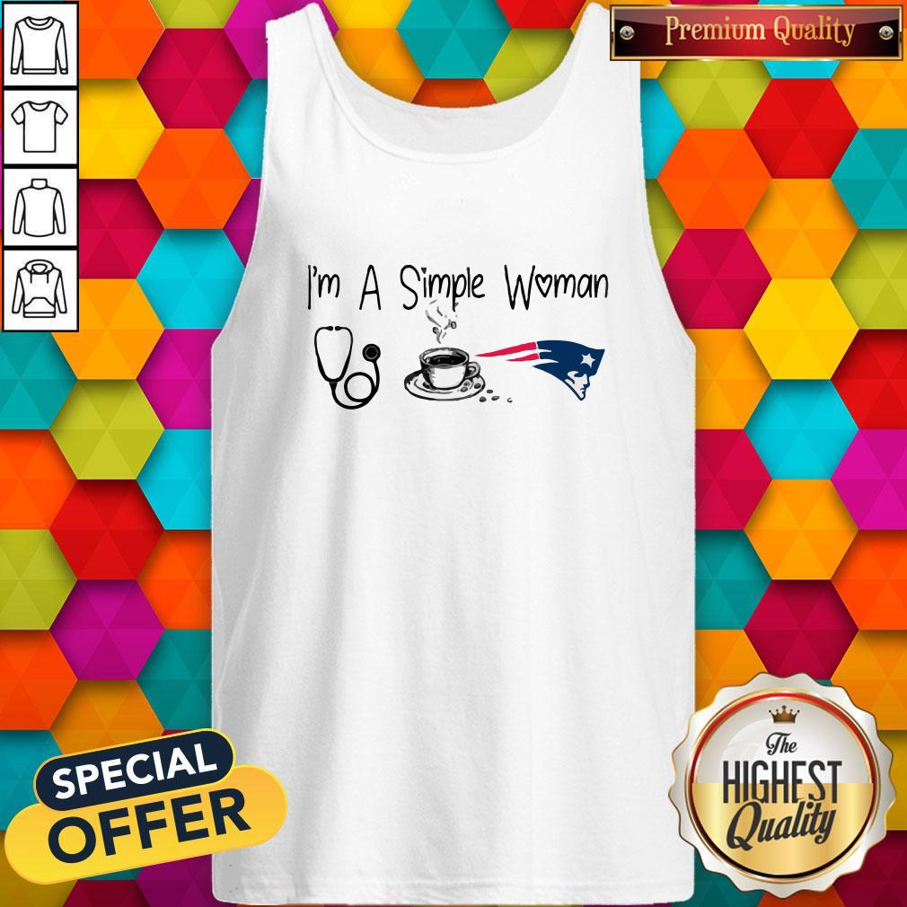 I’m A Simple Woman Nurse Coffee New England Patriots Shirt - Image 4