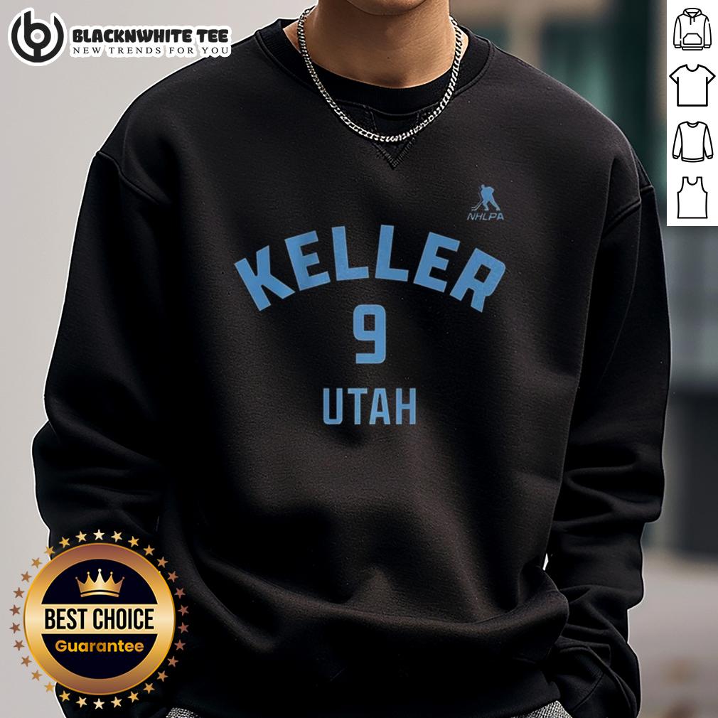 Good Clayton Keller Utah Mammoth Ice Hockey Name And Number 9 T-Shirt - Image 5