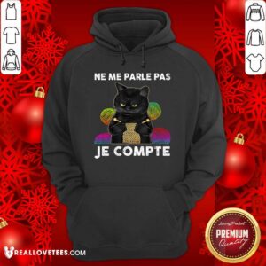 Alternative view of Black Cat Ne Me Parle Pas Je Compte Shirt