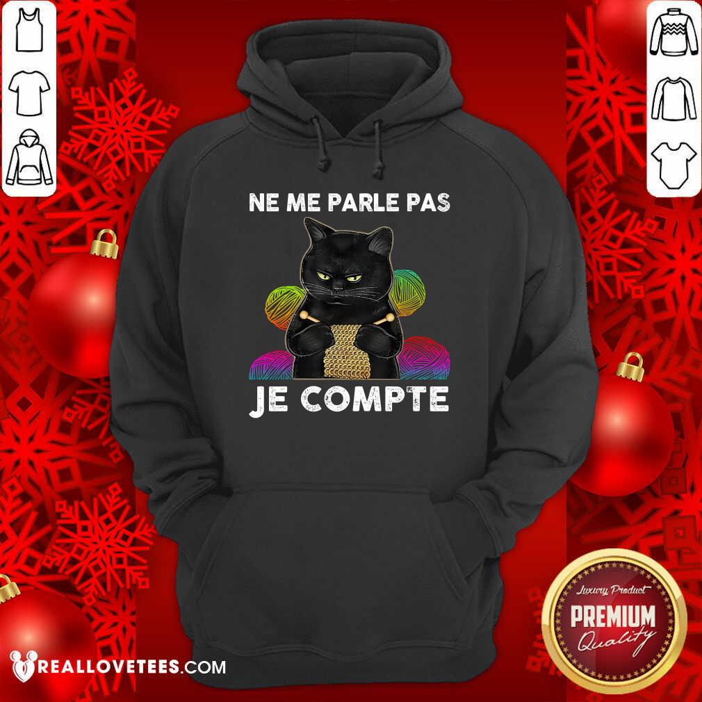 Black Cat Ne Me Parle Pas Je Compte Shirt - Image 2