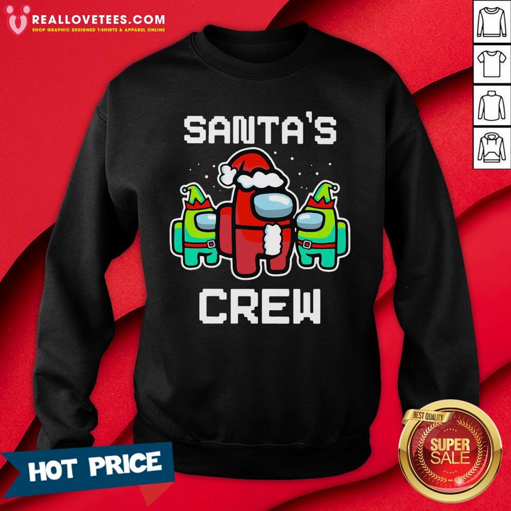 Hot Santa’s Crew Among Us Game Sus Xmas Shirt - Image 3