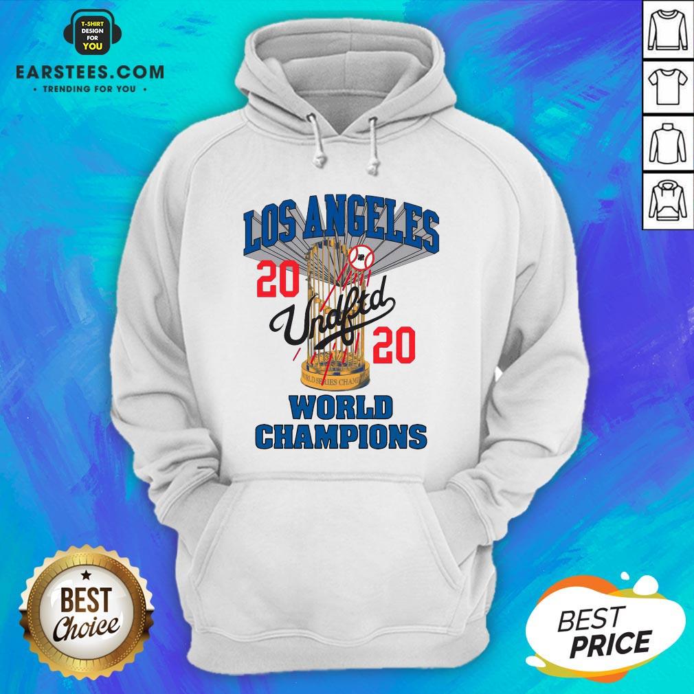 Official MLB Los Angeles Dodgers Undefeated 2020 World Championship Dodgers National League Champions 2020 Blue Shirt - Image 2