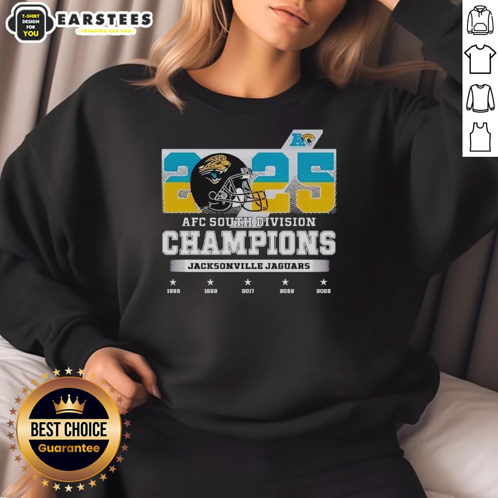Good 2025 AFC South Division Champions Jacksonville Jaguars T-Shirt - Image 5
