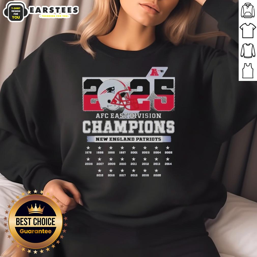 Good 2025 AFC South Division Champions New England Patriots T-Shirt - Image 5
