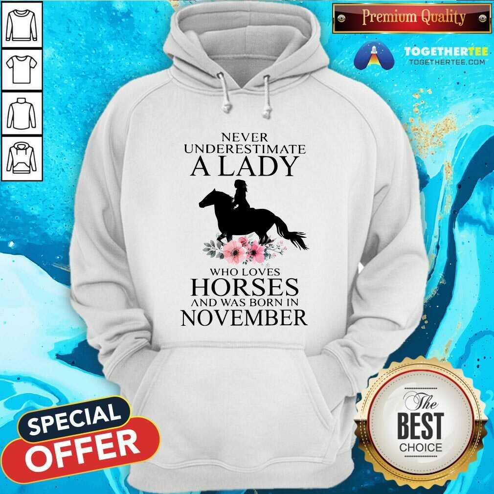 A Lady Loves Horses And Was Born In November Shirt - Image 4