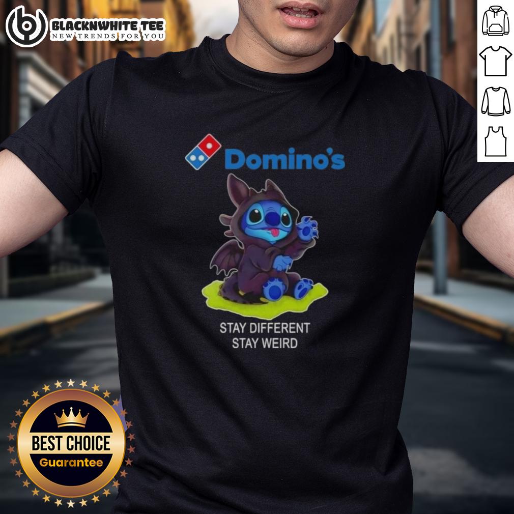 Hot Stitch Cosplay Toothless X Domino’s Stay Different Stay Weird T-Shirt