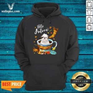 Alternative view of Hello Autumn White Shih Tzu Coffee Shirt