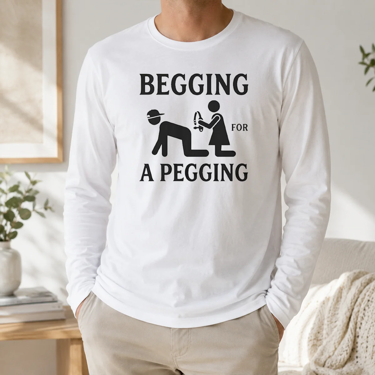 Original Adult Begging For A Pegging Shirt - Image 5