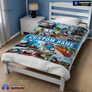 Alternative view of Official Cartoon Thomas And Friends Blanket Fleece Customized Blanket