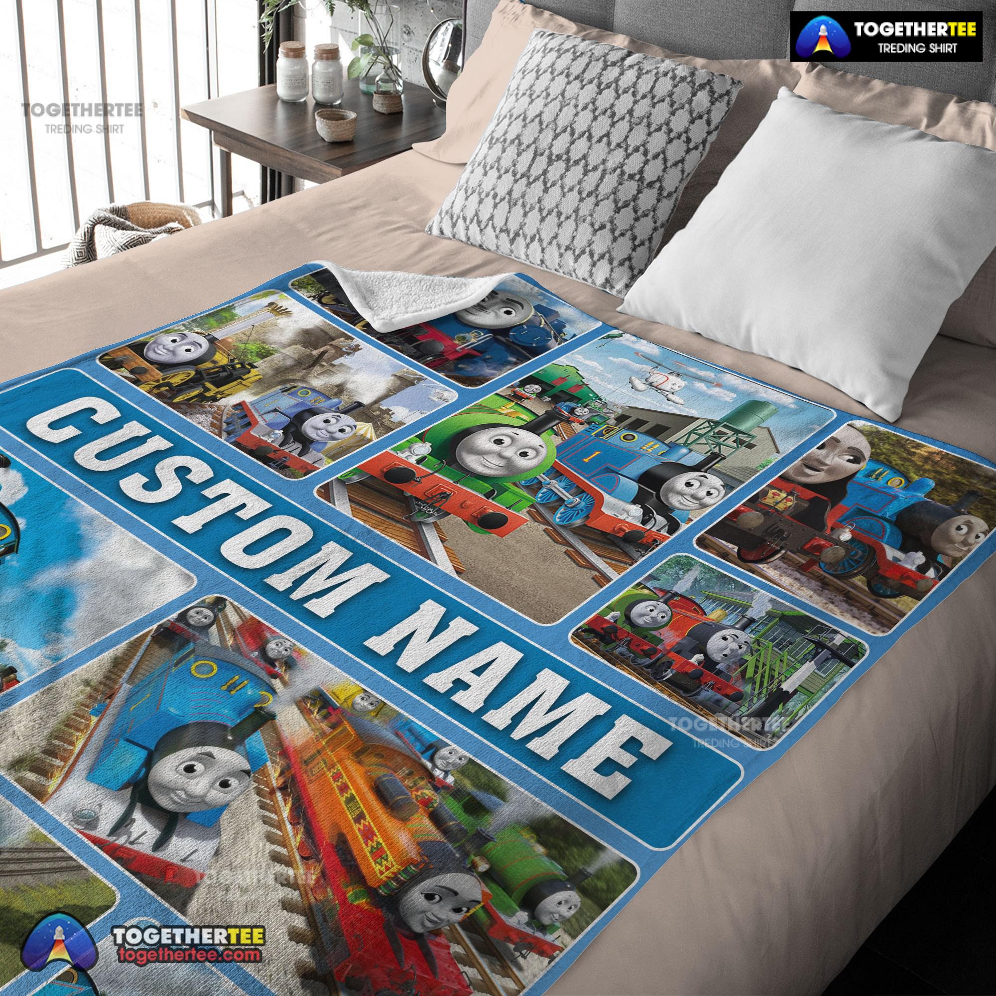 Official Cartoon Thomas And Friends Blanket Fleece Customized Blanket - Image 3