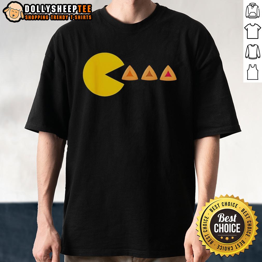 Official Purim Costume Pacman Video Game Eating Hamantashen Jewish T-Shirt