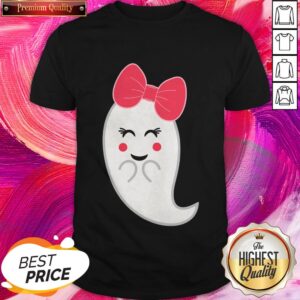 Cute Ghost With Bow Halloween Day Shirt