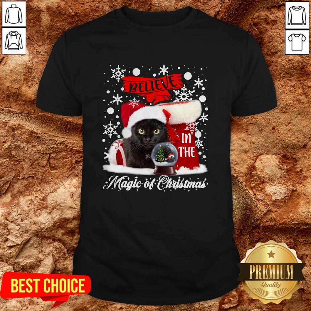 Cat Believe In The Magic Of Christmas Shirt