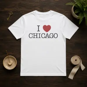 Official I Love Chicago Heart Shirt
