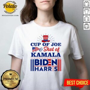 Alternative view of Awesome American Flag Cup Of Joe And Shot Of Kamala Biden Harris Shirt