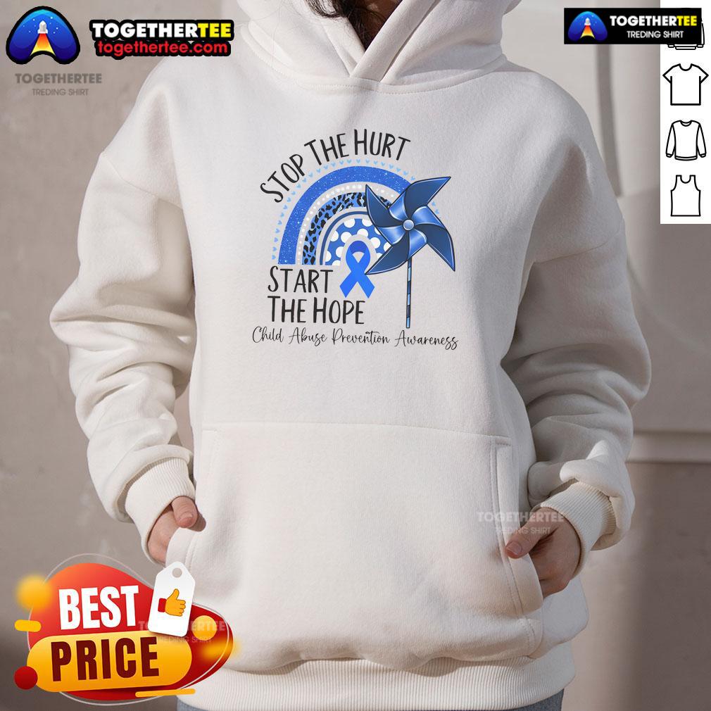 Nice Stop The Hurt Start The Hope Child Abuse Prevention Awareness T-Shirt - Image 2