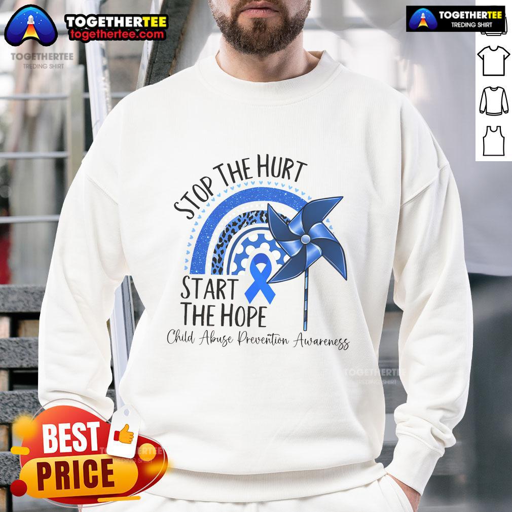 Nice Stop The Hurt Start The Hope Child Abuse Prevention Awareness T-Shirt - Image 5