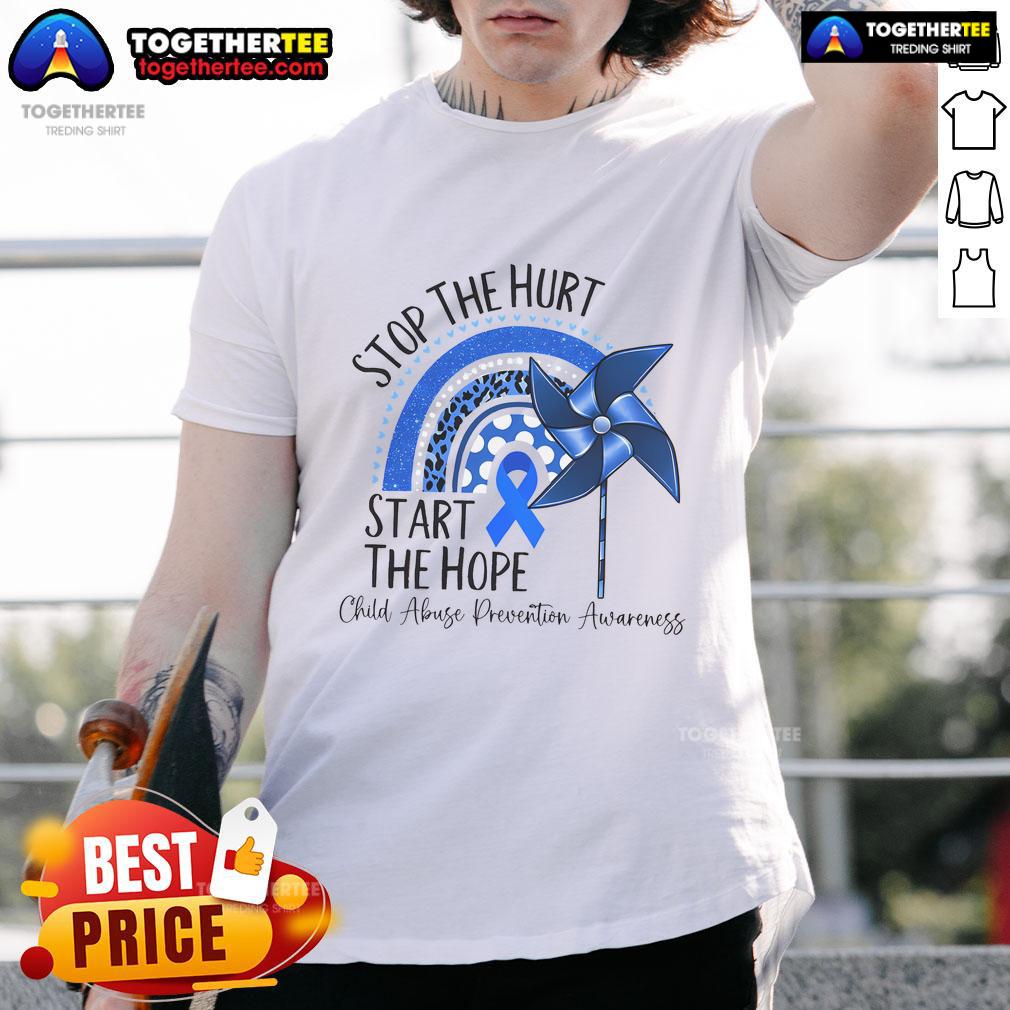 Nice Stop The Hurt Start The Hope Child Abuse Prevention Awareness T-Shirt