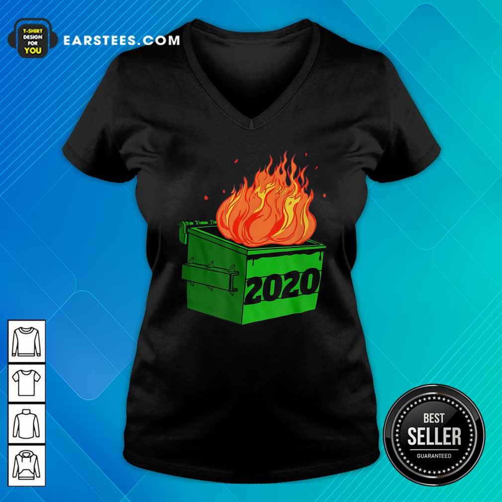Original Dumpster Fire 2020 Sucks Funny Trash Garbage Fire Worst Year Premium T-Shirt - Image 3