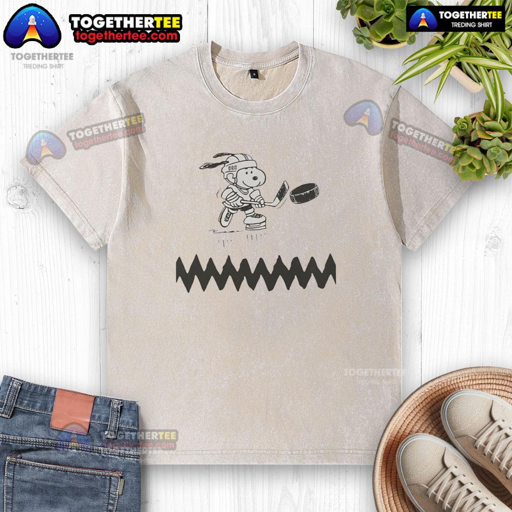 Top Snoopy Dog Hockey Player Graphic T-Shirt - Image 6