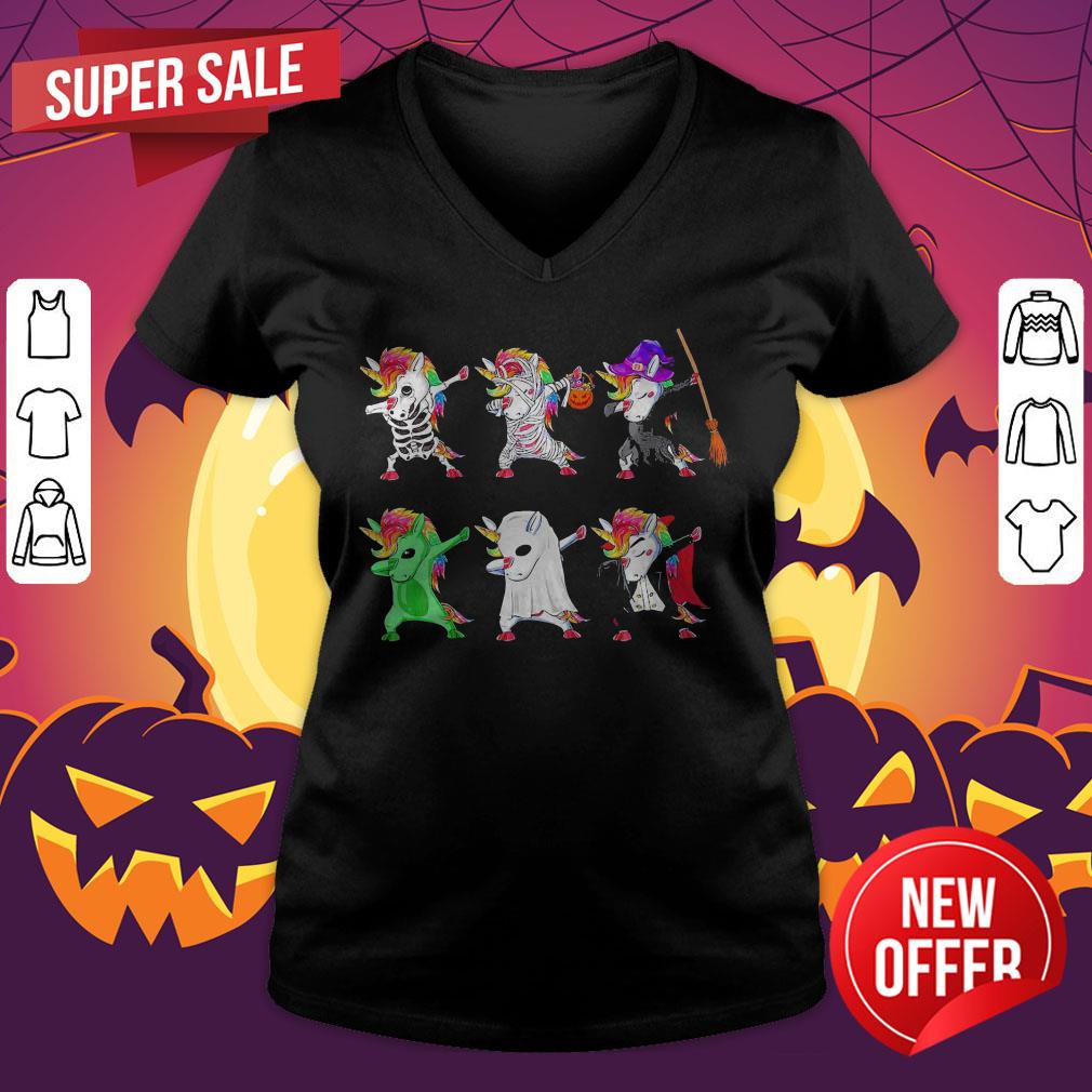 Premium Dabbing Unicorn Halloween Shirt - Image 4