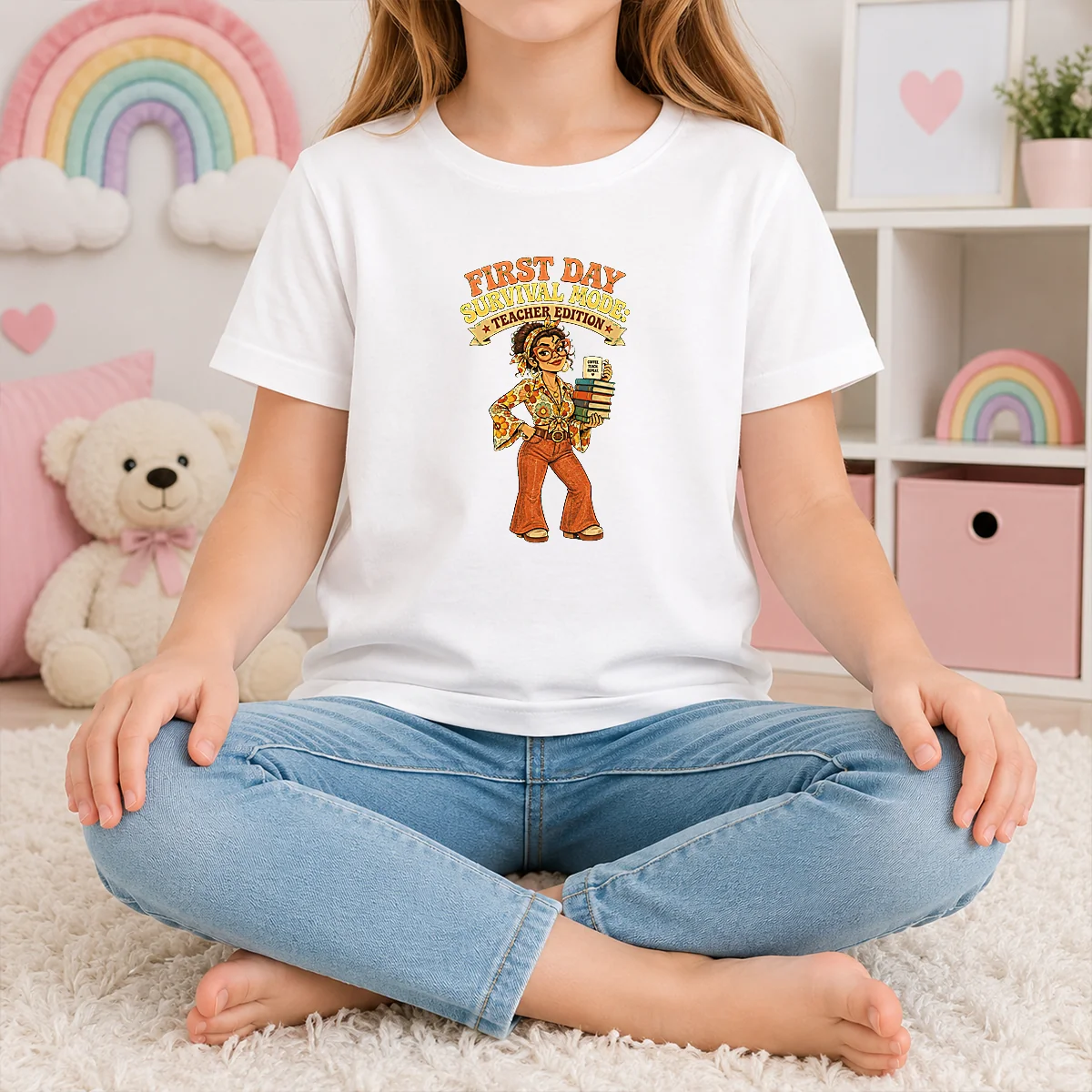 Nice First Day Survival Teacher Vintage Shirt - Image 6