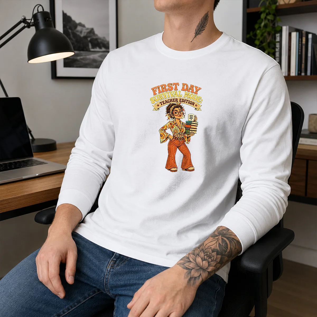 Nice First Day Survival Teacher Vintage Shirt - Image 3