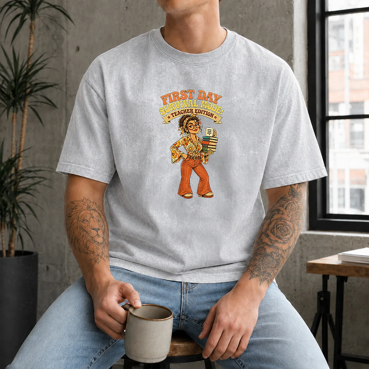 Nice First Day Survival Teacher Vintage Shirt - Image 9