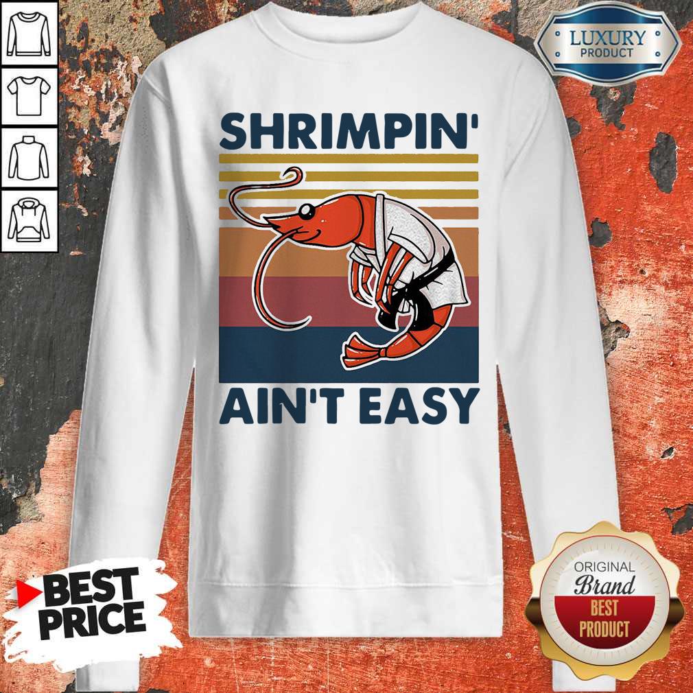 Good Shrimpin Ain’t Easy Vintage Shirt - Image 4