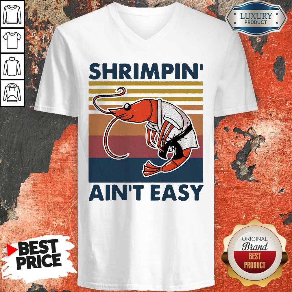 Good Shrimpin Ain’t Easy Vintage Shirt - Image 3