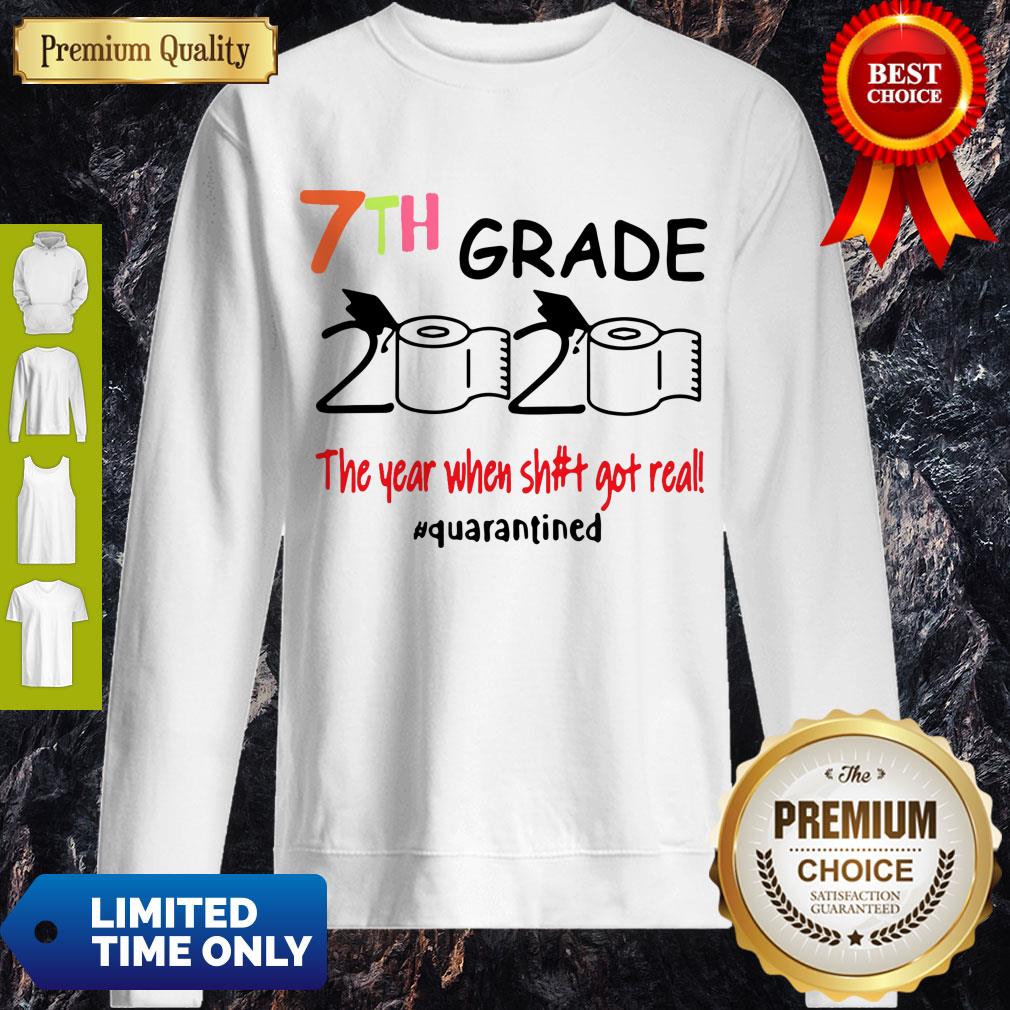 7th Grade 2020 The Year When Shit Got Real Quarantined Covid-19 Shirt - Image 3