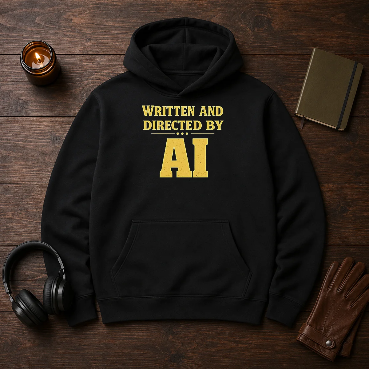 Top Written And Directed By AI Bold Text Shirt - Image 5