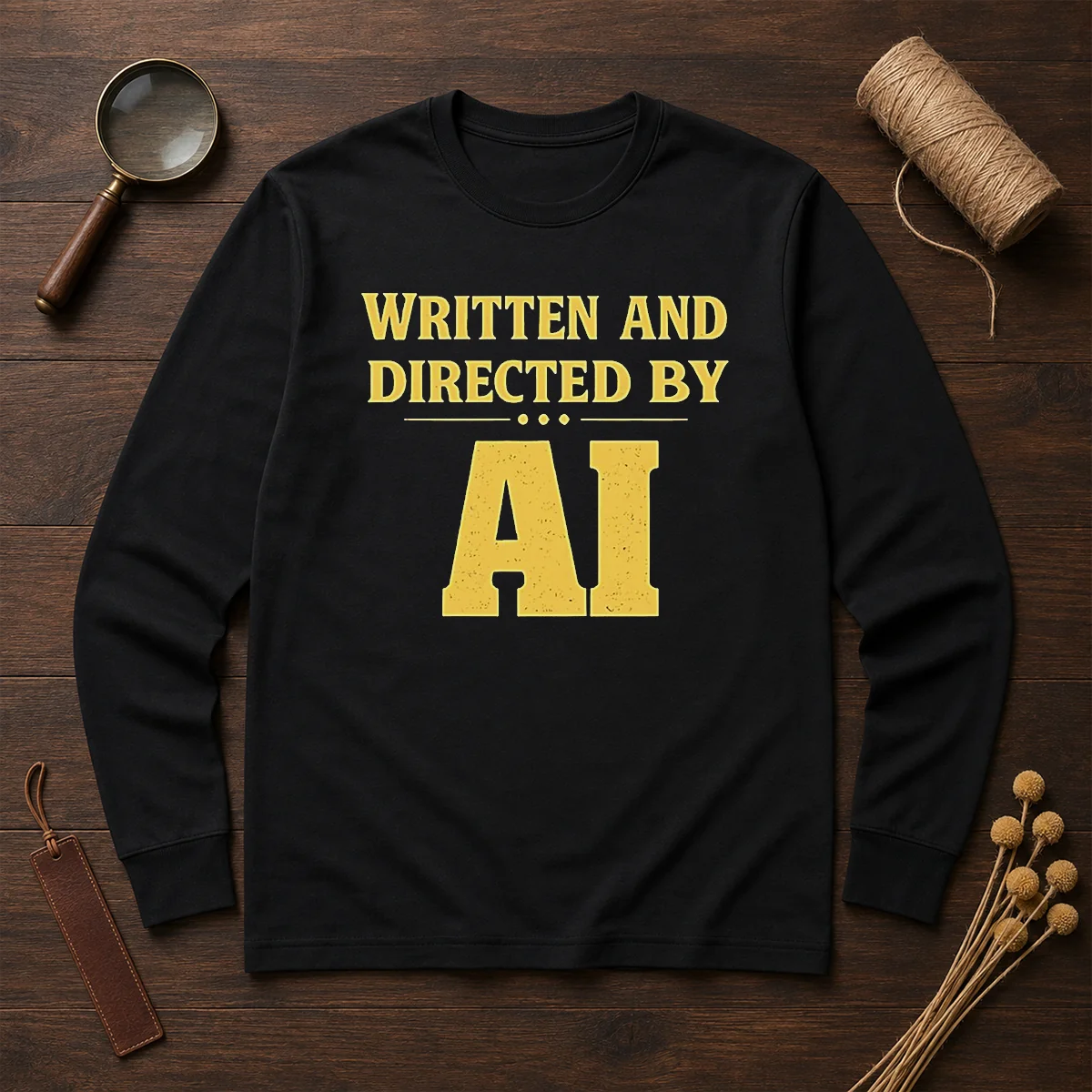 Top Written And Directed By AI Bold Text Shirt - Image 6
