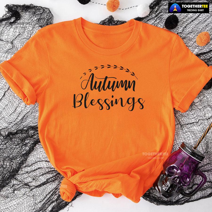 Autumn Blessings Thanksgiving Day T-Shirt - Image 9