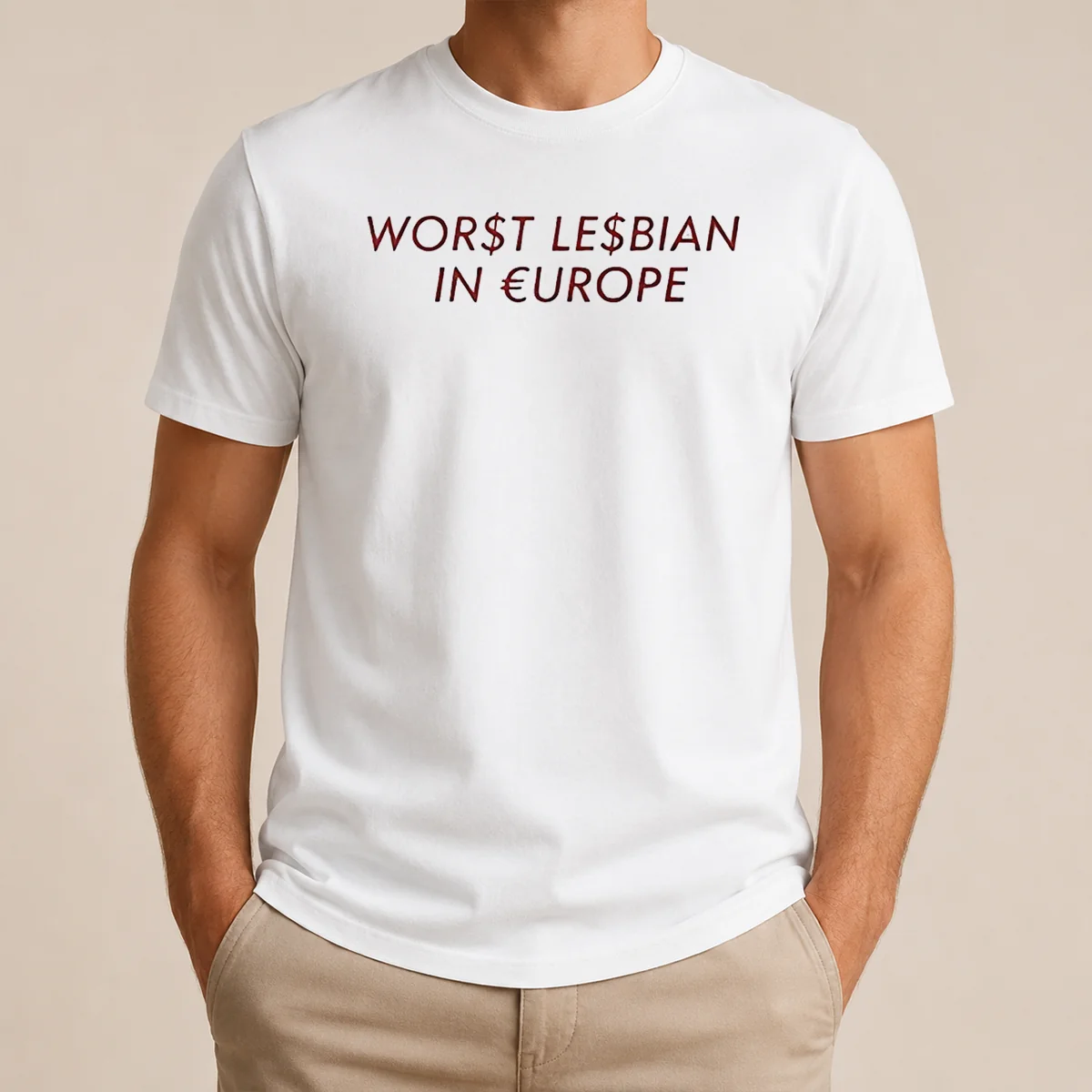 Nice Pretty Worst Lesbian In Europe Funny Slogan LGBTQ Shirt
