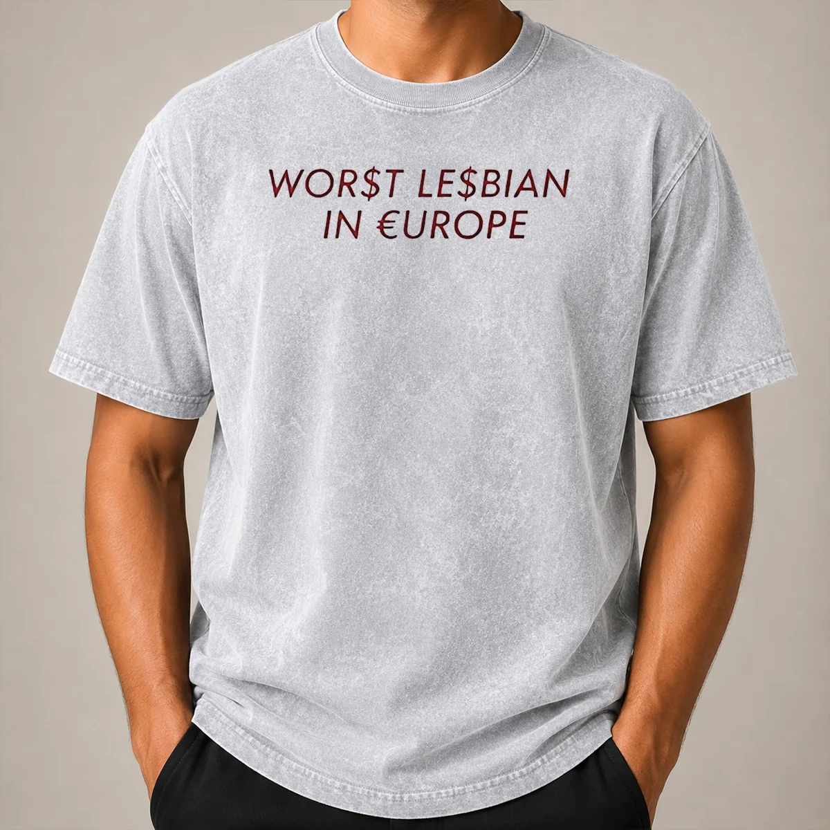 Nice Pretty Worst Lesbian In Europe Funny Slogan LGBTQ Shirt - Image 8