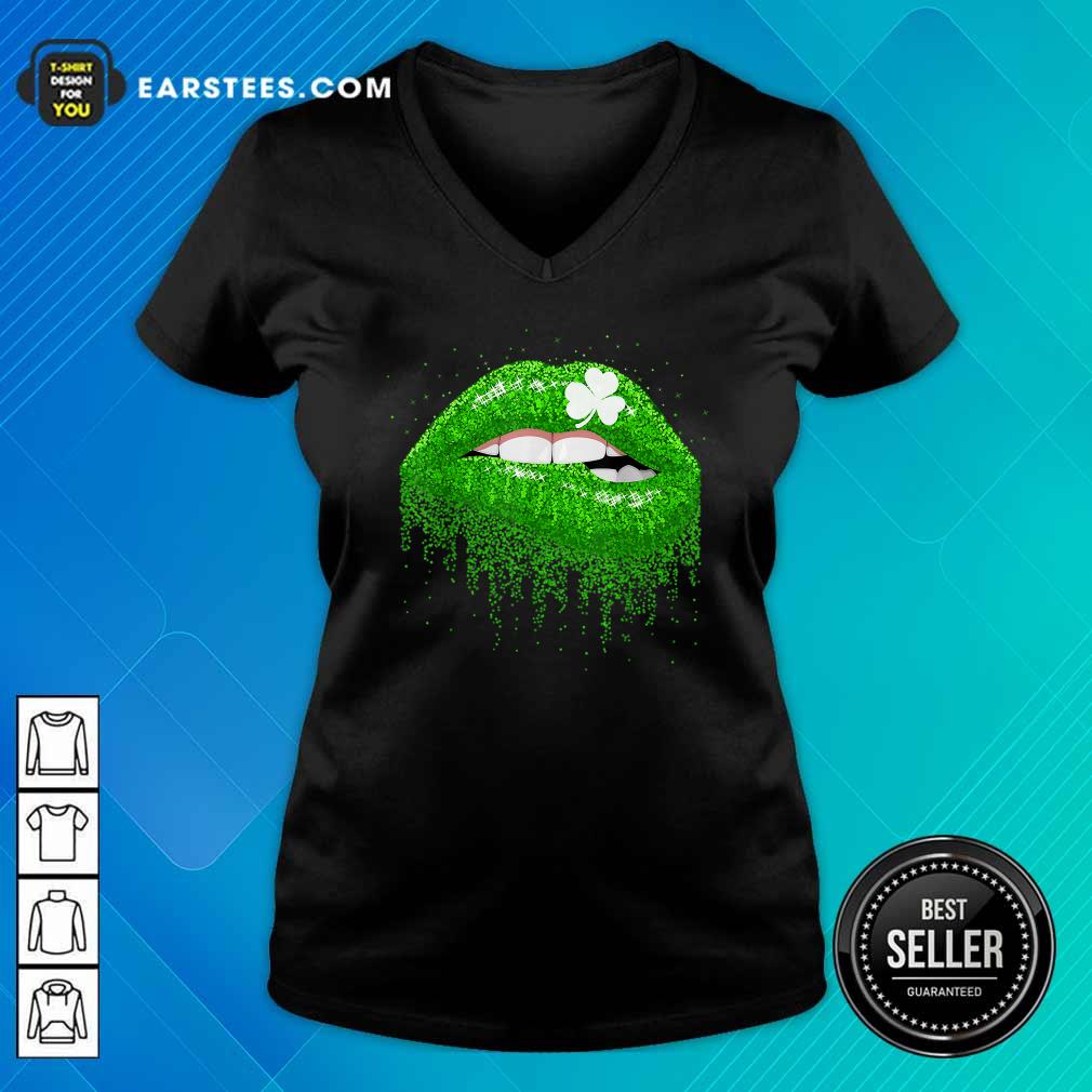 Original Irish Green Lip Patricks Day Shirt - Image 3
